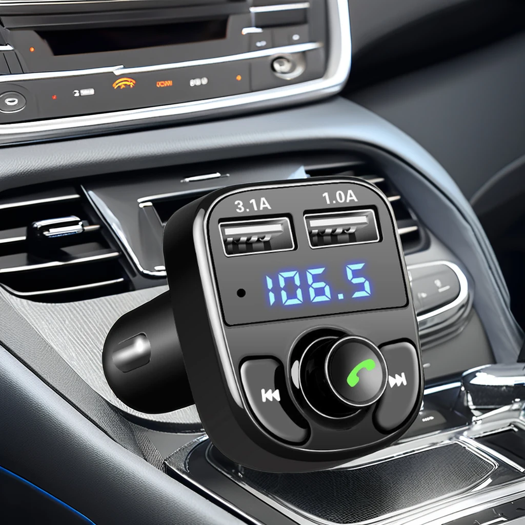 Handsfree Call Car Charger Wireless Bluetooth FM Transmitter Radio Receiver Mp3 Audio Music Stereo Adapter