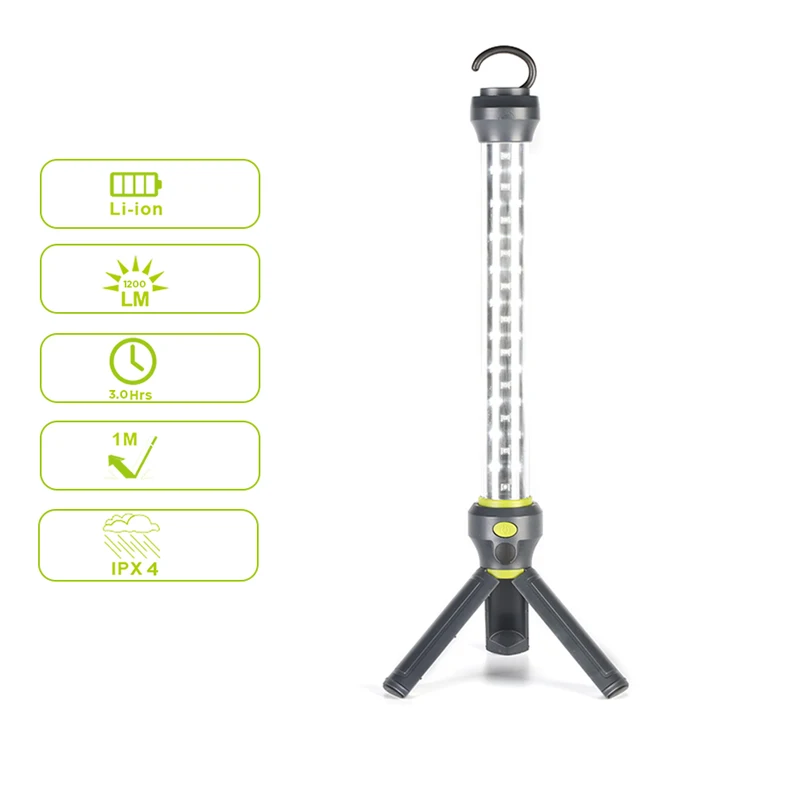 1200 Lumen Led Work Light 360 Degree Beam Angle Checking Light Waterproof Aluminum Alloy Tripod Floor Lamp