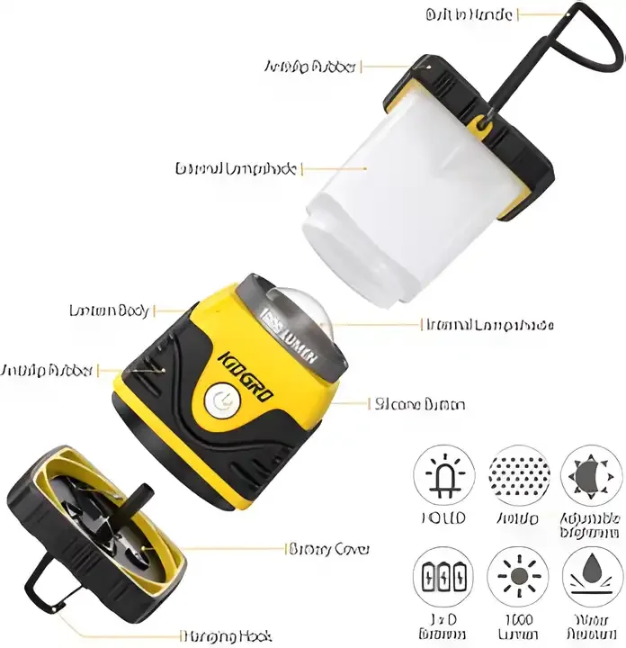 1500Lumens LED Camping Lantern Portable Camping Lantern Classic Lantern Portable Outdoor for Camping