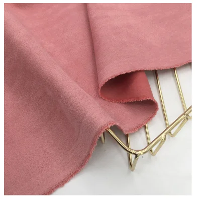 100% polyester 4 way stretch fake fur suede fabric for garment