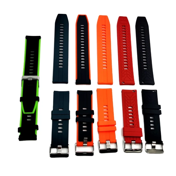
factory cheap 20 mm silicone watch band diver printed ivanhoe silicone apple watch band sport 