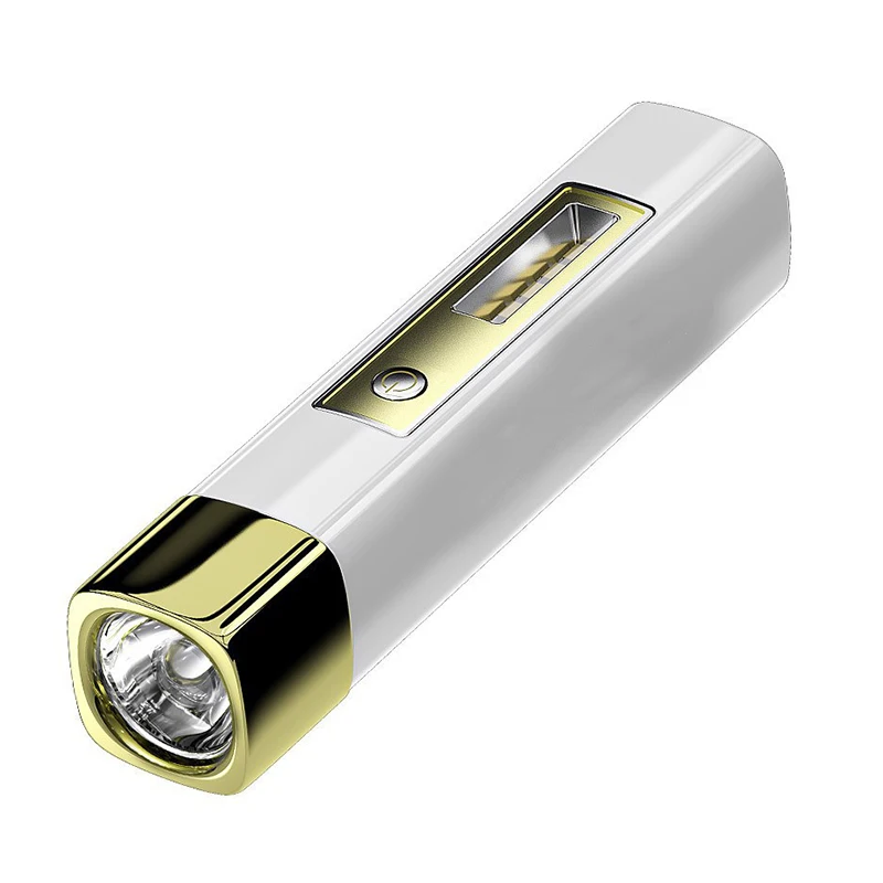 2023 new portable powerful mini flashlights power bank  led torch mini flashlight