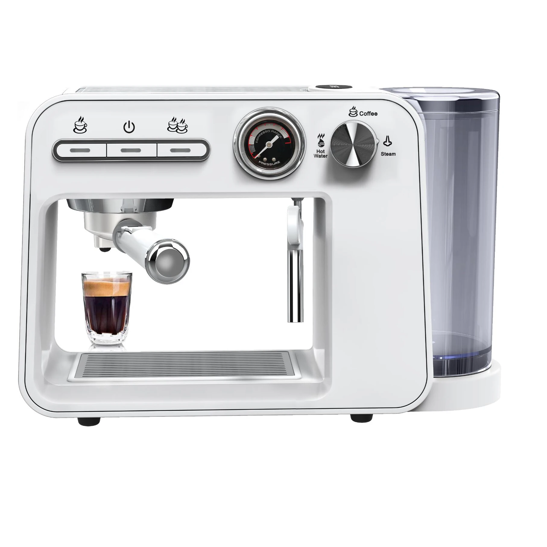 Coffee Espresso and Cappuccino Machine, Programmable Coffee Maker with Automatic Milk Frother