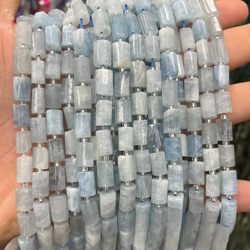 Natural stone 8*11mm faceted cylindrical loose beads glass crystal DIY jewelry bracelet necklace wholesale