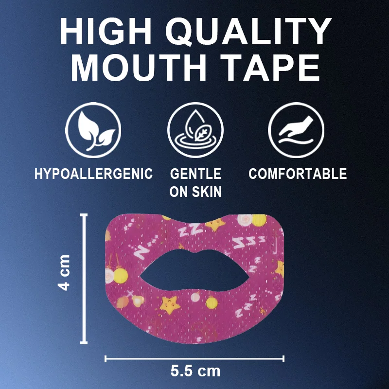 High Flexible Snoring Tape Medical Grade Tape High Strength Adhesion, Gentle Hypoallergenic Mouth Patch
