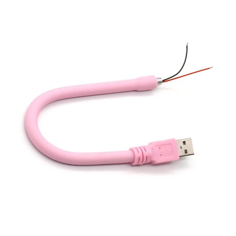 Flexible Pink Arm Gooseneck Tubing Metal Silicon Coated Flexible Gooseneck Light Hardware Usb Cable Connector