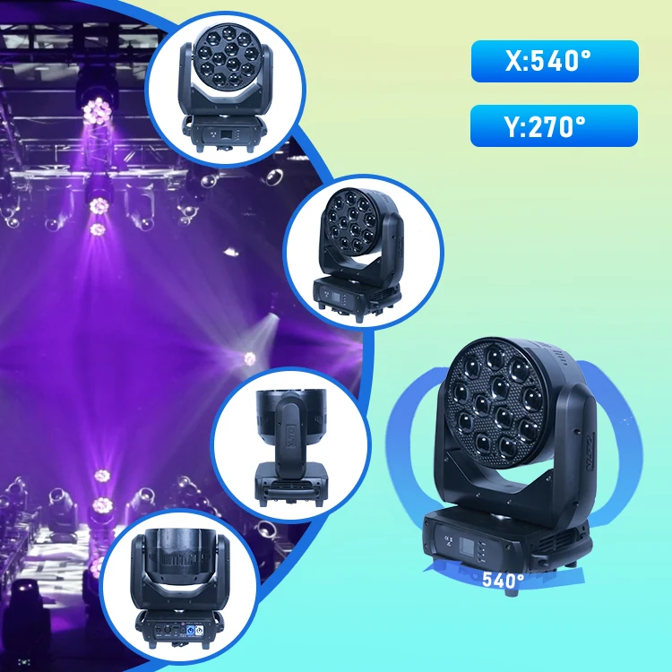 2024 NightClub Lights Disco Move Head Stage Lights RGBW 4In1 Zoom Led Dmx Control For Dj Night Club Wedding Church Mini Theatre