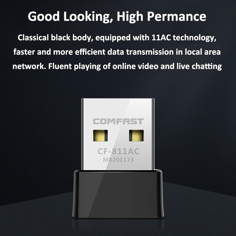 COMFAST Двухдиапазонная 2 4G 5 8G 650Mpbs мини беспроводная сетевая карта USB Wi-Fi адаптер для рабочего