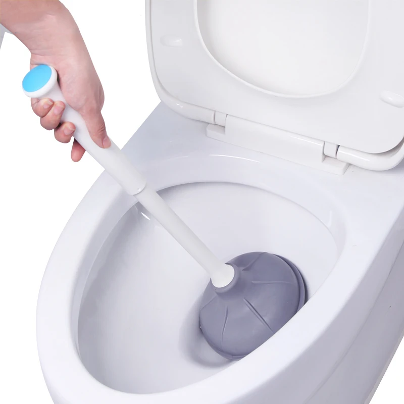 Jesun Heavy Duty Toilet Plunger with Hideaway Storage Caddy Reusable High Pressure Toilet Plunger with Holder for Bathroom