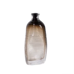 Мерлин жизни плавно меняющийся коричневый стеклянная ваза объемный полосатый художественная стеклянная ваза Декор для дома Декор Роскошная стеклянная ваза