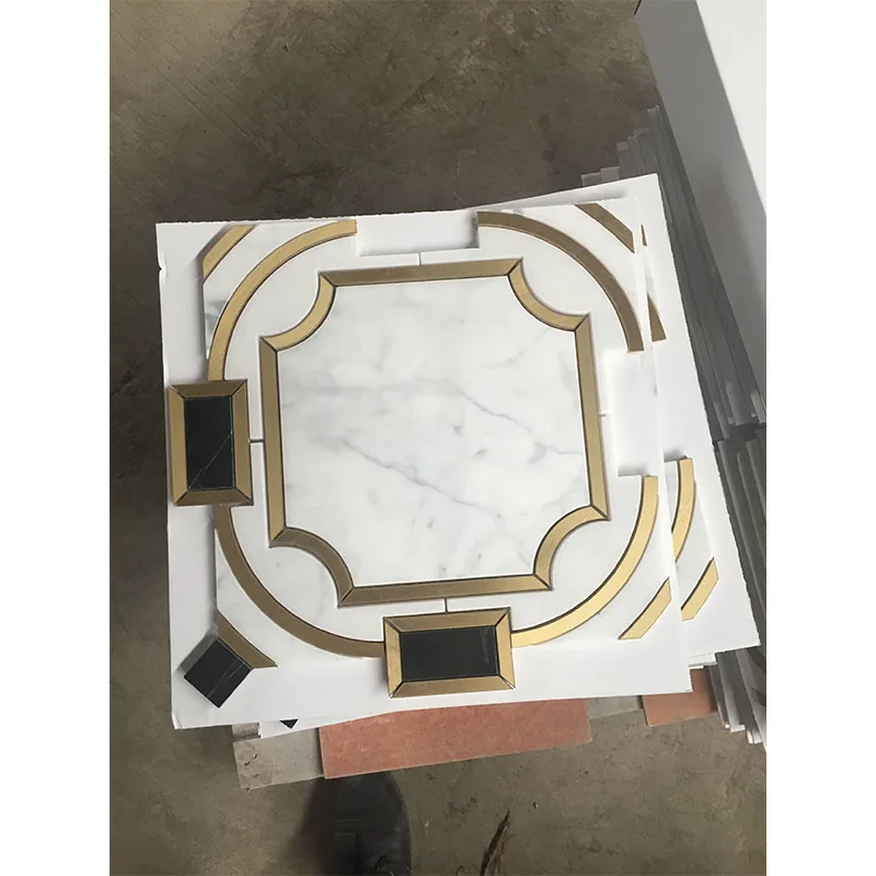 China Irregular White Marble Mosaic Bathroom Wall Tile Marble Mosaic Mosaic Marble Tile