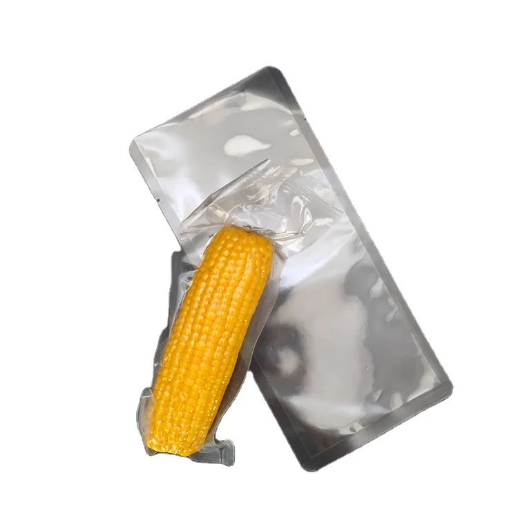 ALOx coated high oxygen and moisture barrier clear retort pouch bag for vacuum packed sweet corn cob