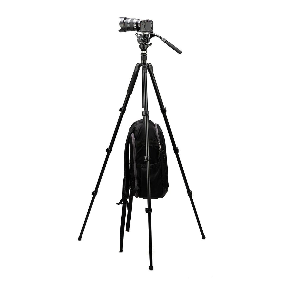 Deluxe Dslr Camera Heavy Duty Tripod Flip Lock Fluid Head Camera Tripod Quick Leveling Adjustable Video Camera Tripod