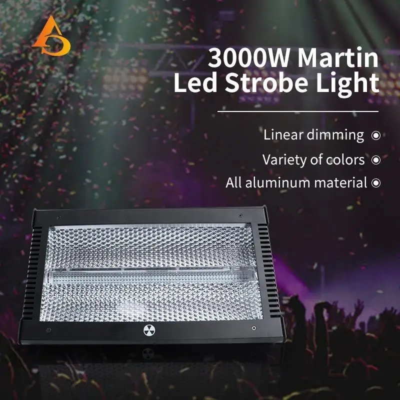 Professional stage lighting dmx 3000w strobe light full color led strobe stage light