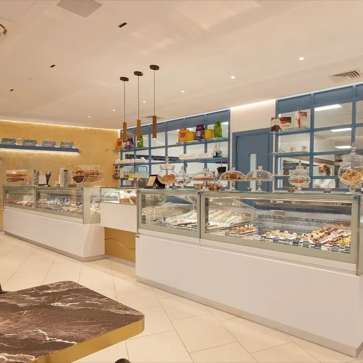 Wood sushi ready cafe furniture lights round fast food customized restaurant commercial furniture U shape restaurant bar counter