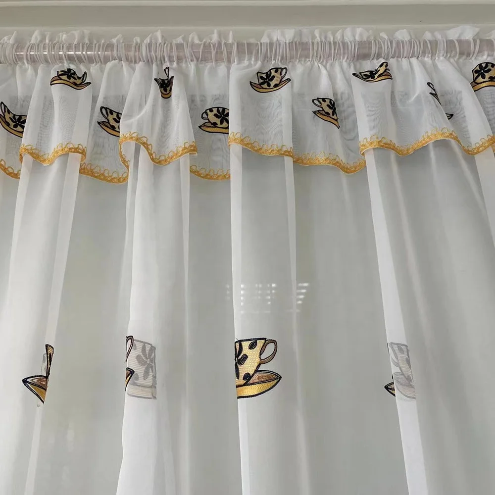 Hot Sale Professional Lower Price 3 Piece Kitchen Curtains Set Ready Made Colors