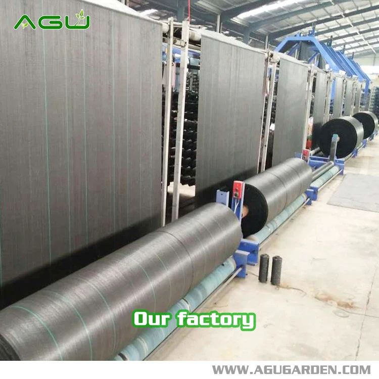 black agricultural mulch film Agrotextile woven weed control mat black plastic ground cover