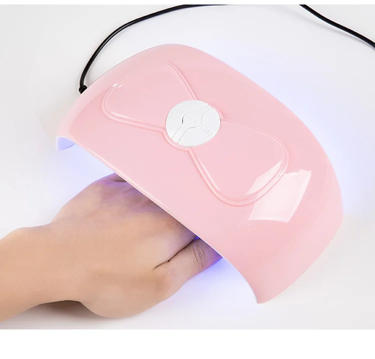 Pink Bow 54W Gel Nail UV LED Curing Lamp Acrylic Gel Fast Curing Light Timer Manicure Gel Nail Dryer