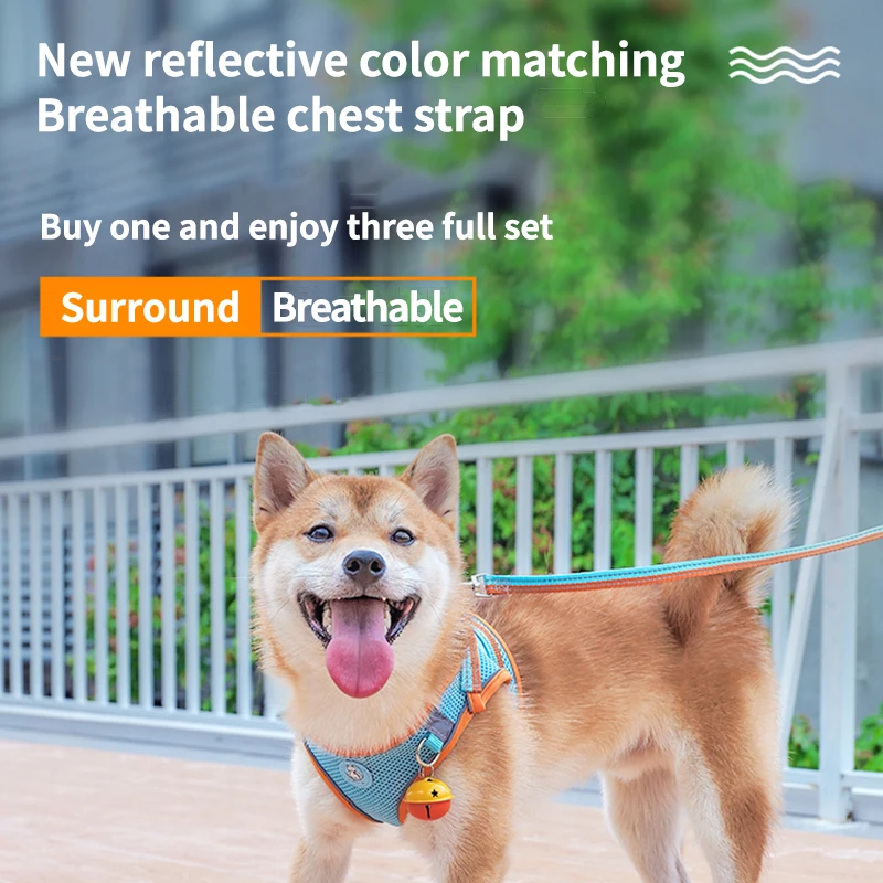 
Manufacturers spot pet leash dog vest-style chest harness small and medium-sized dog harness 