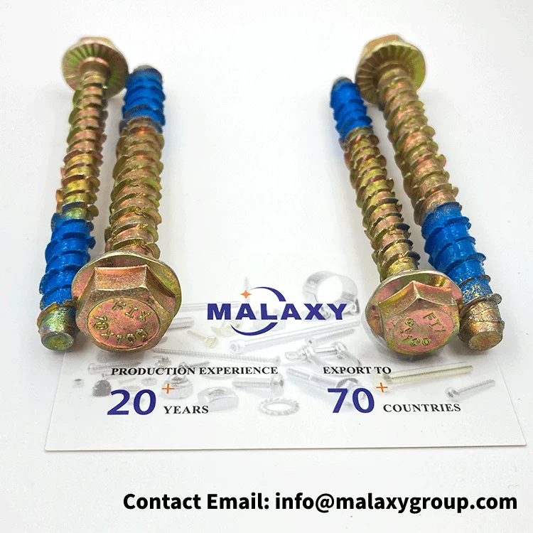 Malaxy M10 Concrete heavy duty thunder bolt ex screw bolt Zinc plated