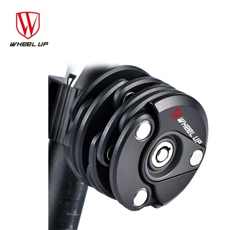 
WHEEL UP Anti Theft Bike Cylinder Lock Mount Bracket Folding Steel Bicycle Hamburg Lock 