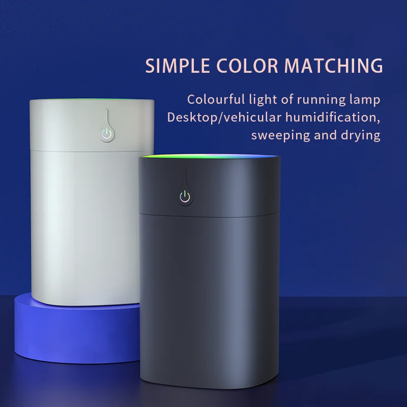 Smart Mini Portable Ultrasonic Aroma Essential Oil Diffuser with Dazzle Lights Mute Aromatherapy Atomizer for Car and RV