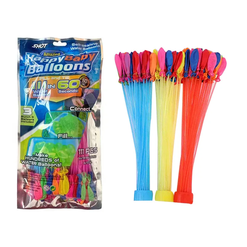 Out Door Games 111pcs/bag Latex Water Balloons Quick Fill Self Sealing Summer Toys Bomb Games Toy Party Water Balloons