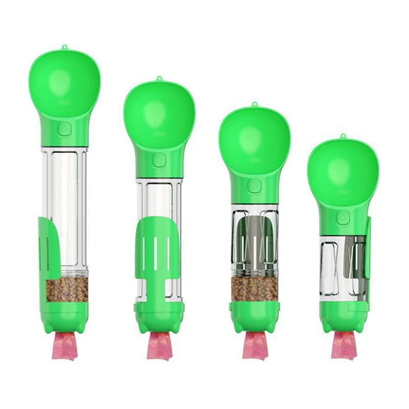3 in 1 Dog Water Bottle 2022 Portable Dog Bottle Water Food Bowl+Poop Bag Dispenser Accesorios Para Mascotas Botella de Perro