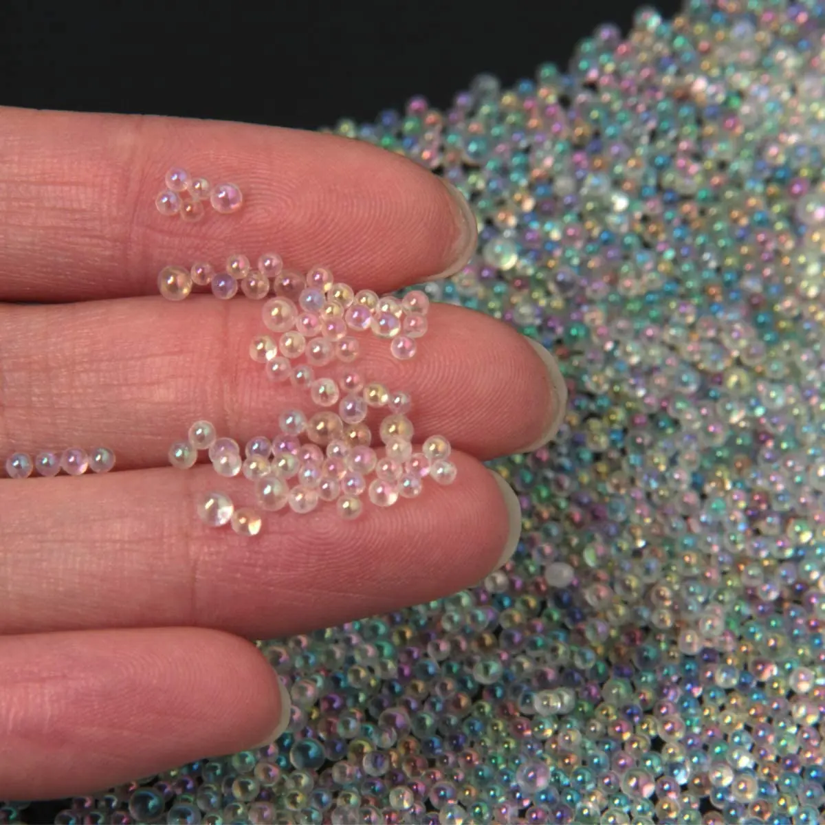 Mini Bubble Beads for DIY UV Epoxy Resin Silicone Mold Casting Jewelry Making Nail Decor