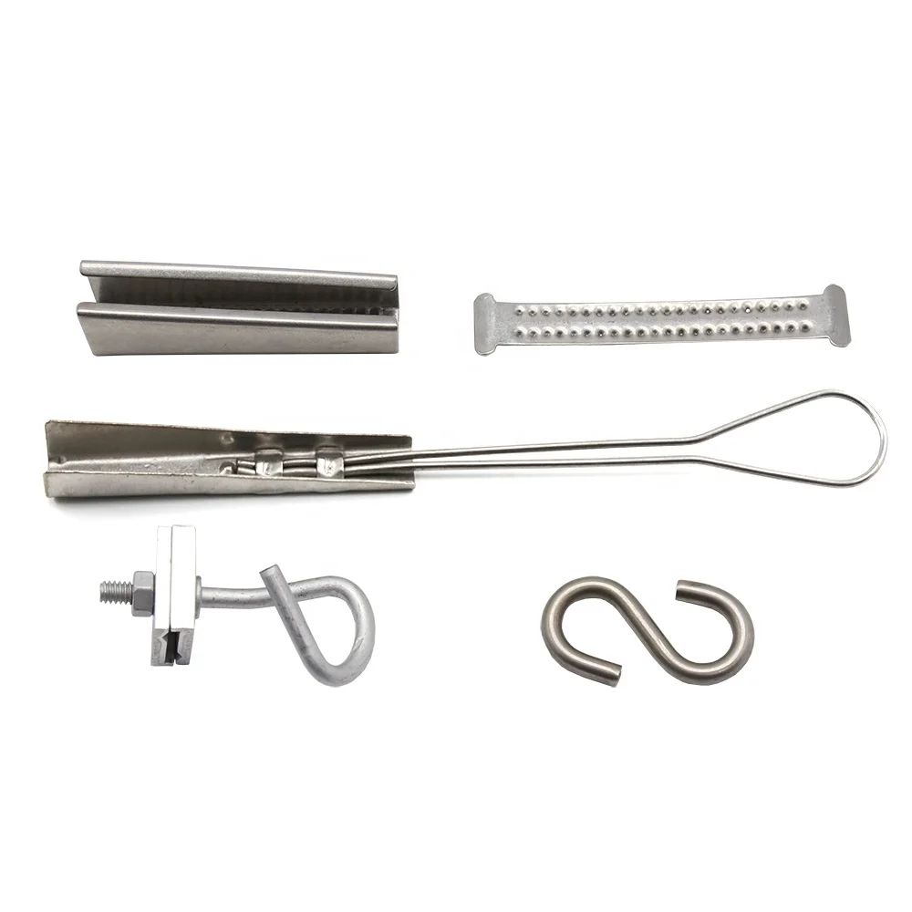 Pole line tension clamp 2 Knots Aluminum Drop Wire Clamp Wedge Clamp