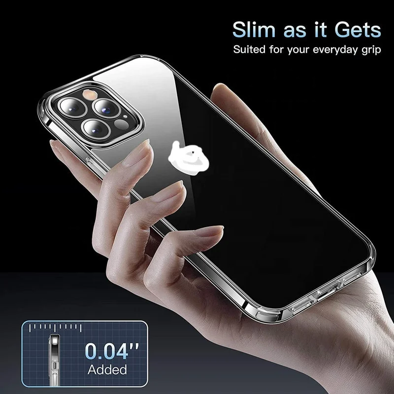 Best Seller Hybrid TPU Acrylic Clear Soft Back Cover Phone Case for iPhone 7 8 Xs Transparent Case for iPhone 11 12 13