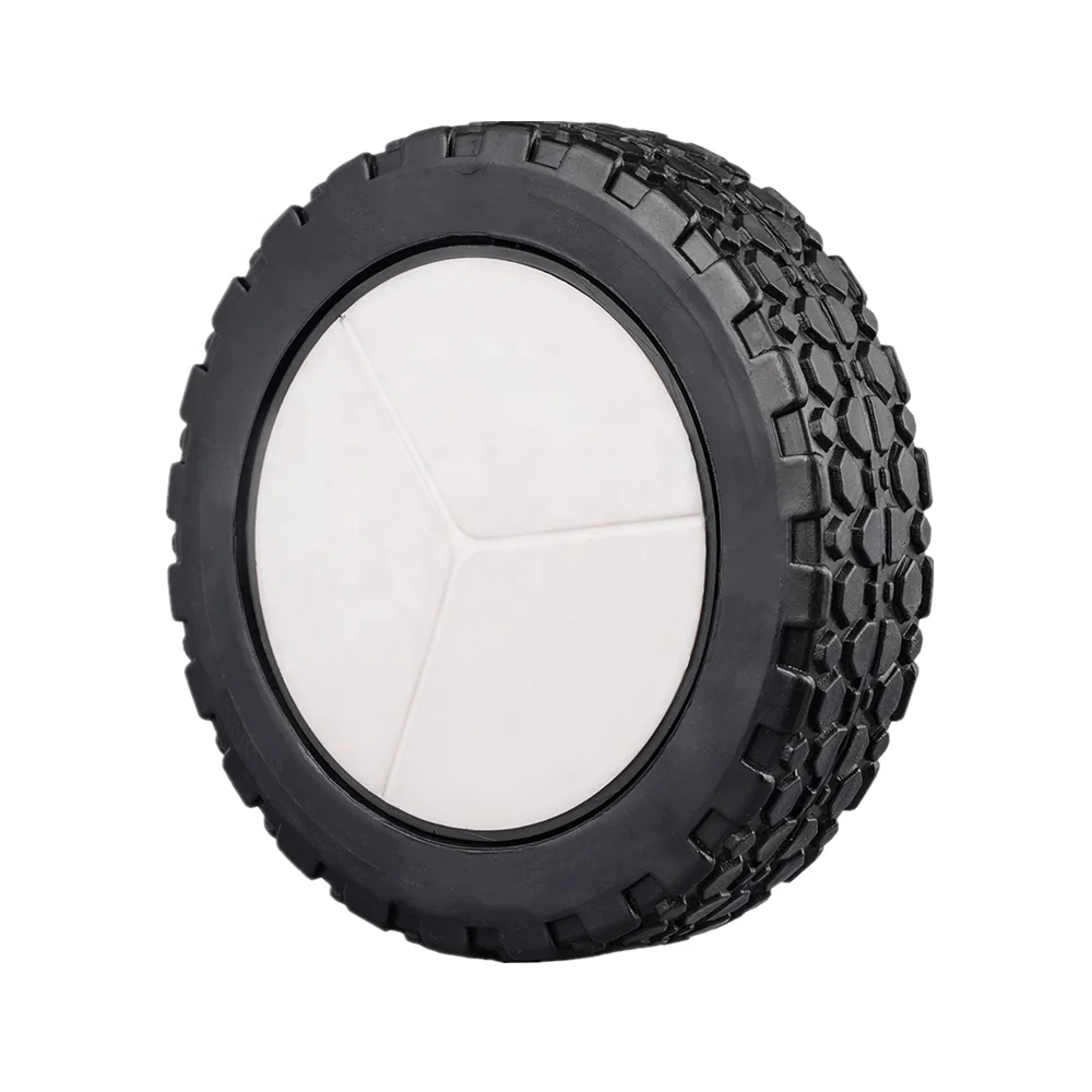 Plastic wheel 7 inch pvc lawn mower wheels, power tiller wheel