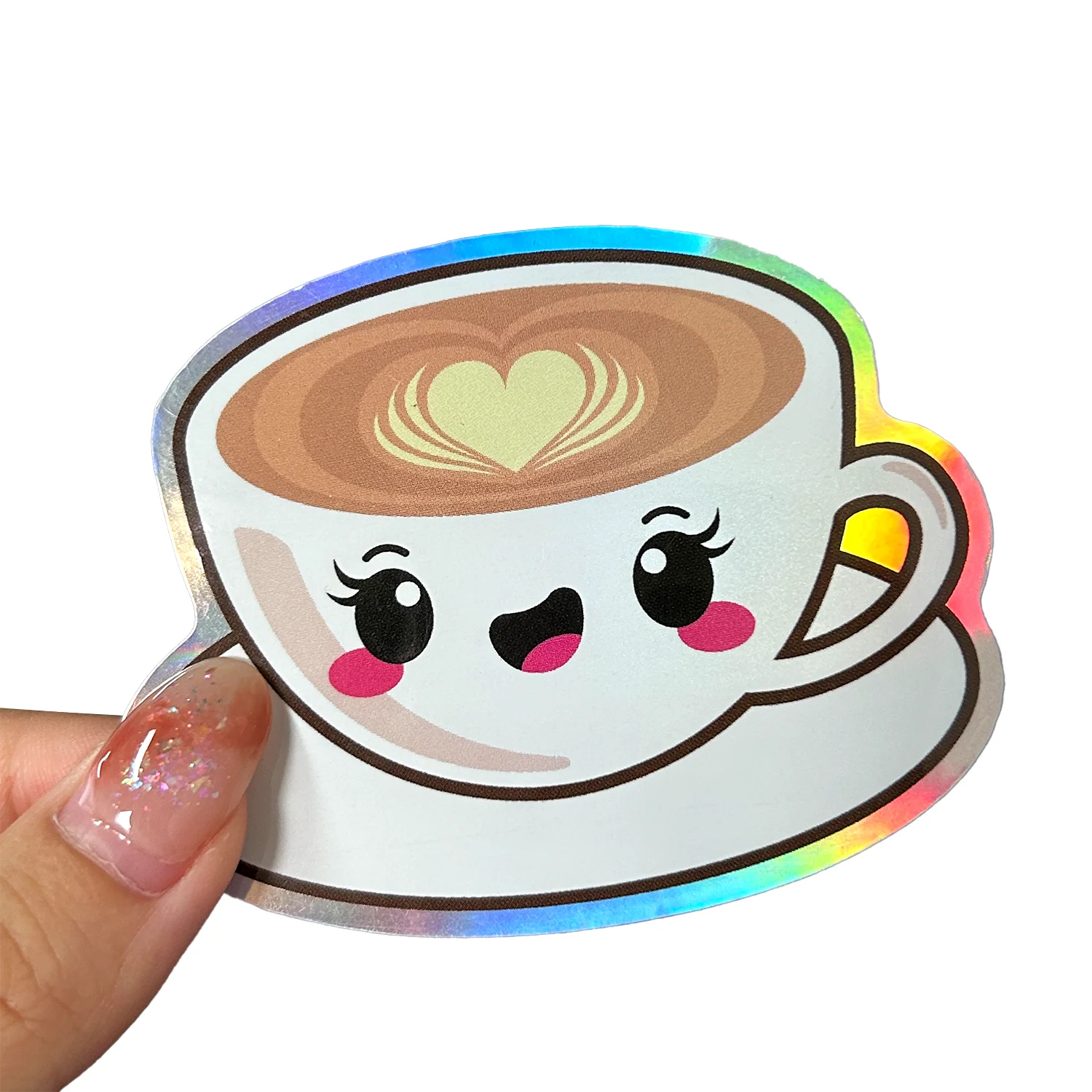 UV Decal Stickers Custom Glossy Die Cut UV Hologramphic Transparent Kawaii Stickers Sheet Anime Label Die Cut Stickers