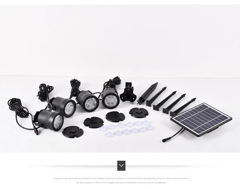 Outdoor Waterproof IP68 Solar LED Garden Light Spotlight Outdoor garden spike light RGB Color ABS Material CE RoHS