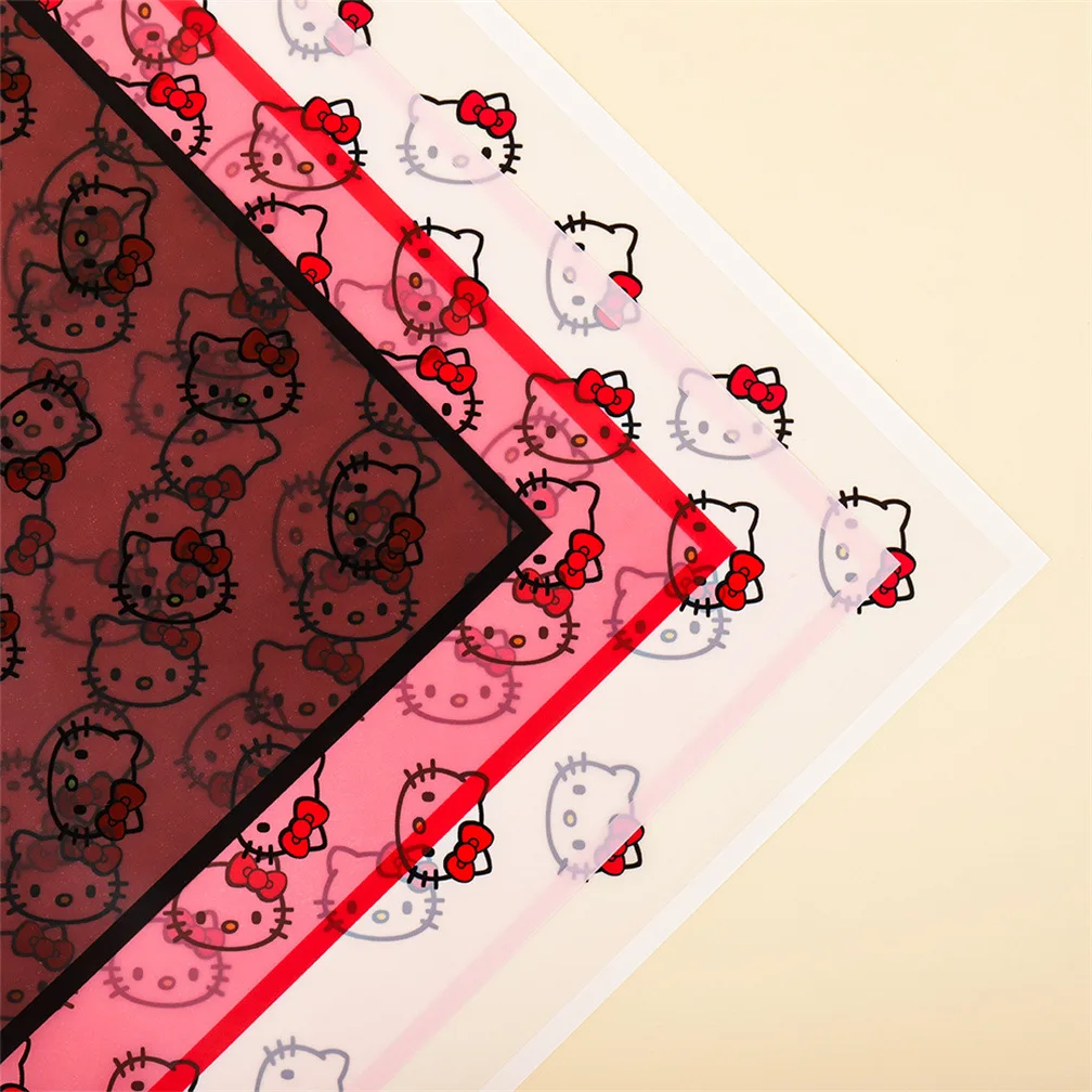 2024 New Design Hot Sale hello KT kitty flower wrapping paper custom flower paper