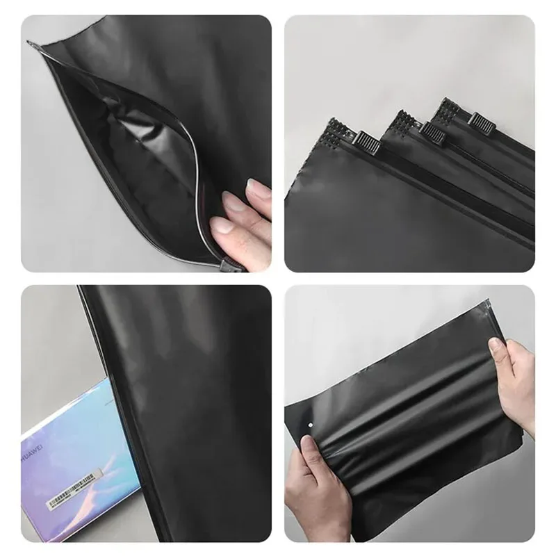 Custom Logo Clothing Packaging Black Frosted Zipper Bags Clear Frosted Ziplock Plastic Zip Bag Poly Zipper Bag