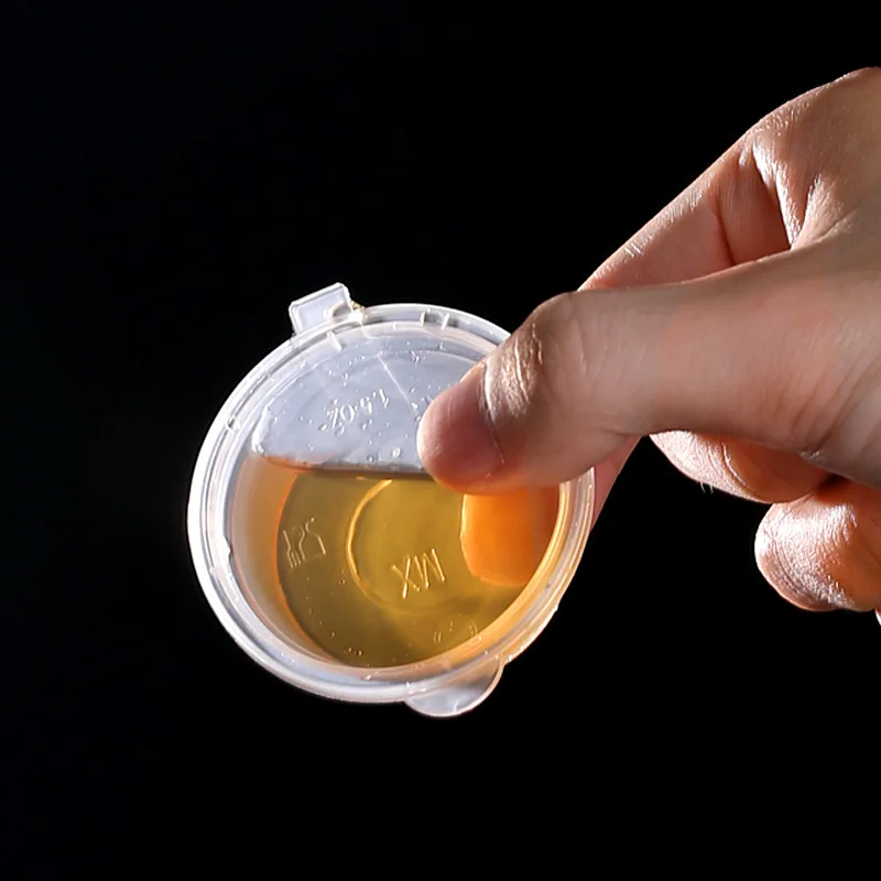 China Factory Food Packaging Disposable PP Plastic Container 1 oz 2oz 3oz 4oz 5oz Sauce Cup with Lid