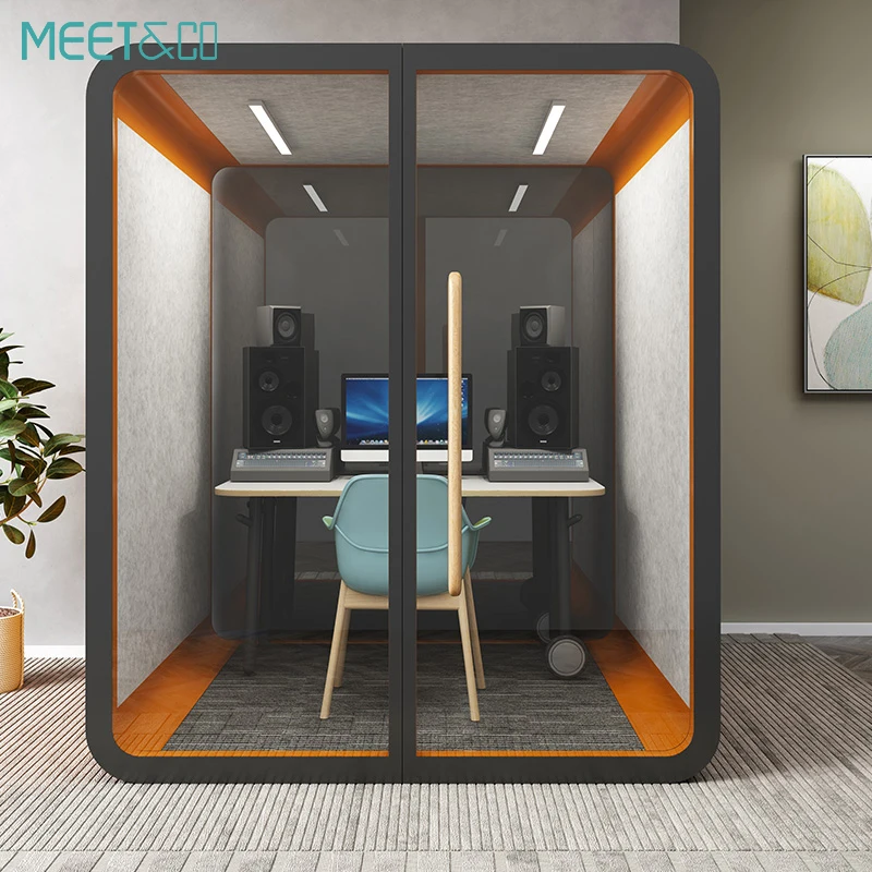 Modern Modular Large Prefab Office Acoustic Cabin Private Soundproof Office Meeting Pod Indoor