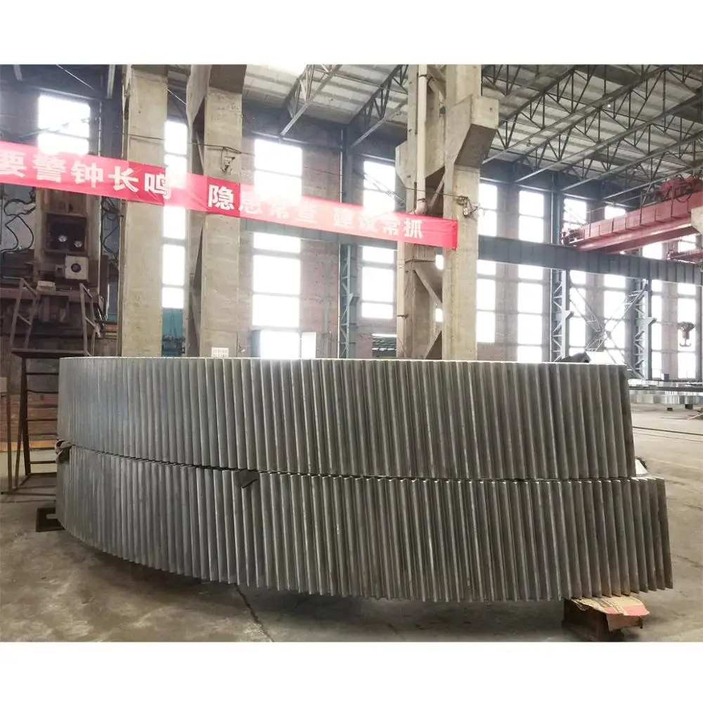 
big size customized grith gear/large module casting steel mill helical ring gear/kiln gear wheel 