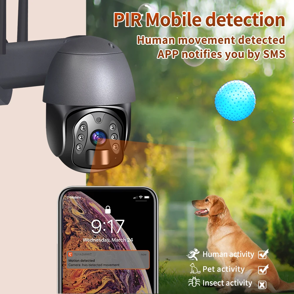 SQW-2 solar outdoor wifi camera 1080p Color Night Vision best solar powered security camera solar camera system