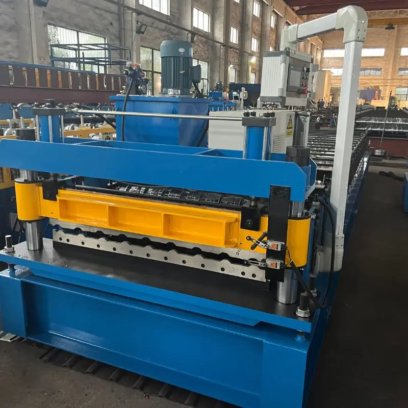 Europe Popular 0.3-0.8mm Material Thickness C8 Metal Profiles Roll Forming Machine for Fences and Roofing.