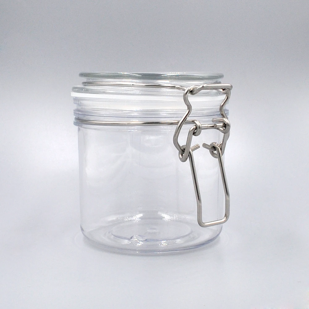 Wholesale Food Storage Container Airtight Plastic Packaging 40ml 60ml 120ml 150ml Air Seal PET Jar With Lock