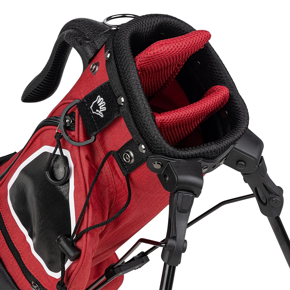 PRIMUS GOLF High Quality water-resistant red polyester light weight multi-pocket sunday golf bag with stand