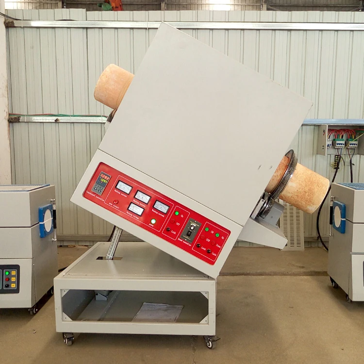 China manufacturer powder particle heat treatment quartz rotary tube furnace