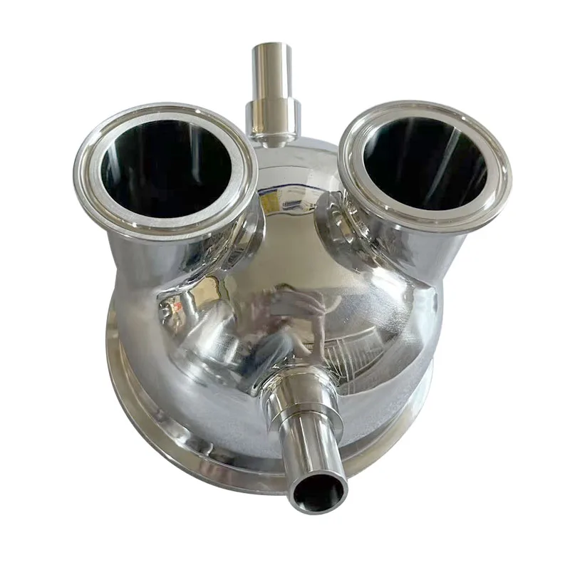 Sanitary SS304 6inch Hemispherical Dome Lid with 2inch clamped Ferrules and Compression Stub