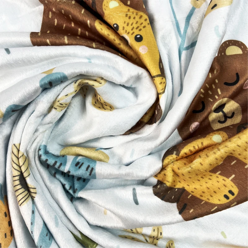 Customized Printing Summer Baby Sleeping Blanket Double Layers minky baby Blanket