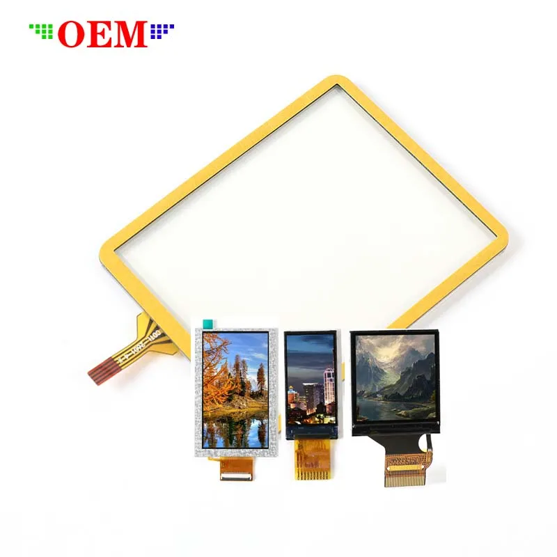 OEM  factory custom capacitive/resistive touch tft lcd siplay modules 0.96 1.3 1.44 1.54 1.77, 2.4 2.8 3.5 4.3 inch