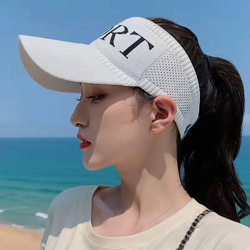 Summer Unisex Sun Visor Hats Outdoor Empty Top Cap UV Protection Caps For Women And Men Summer