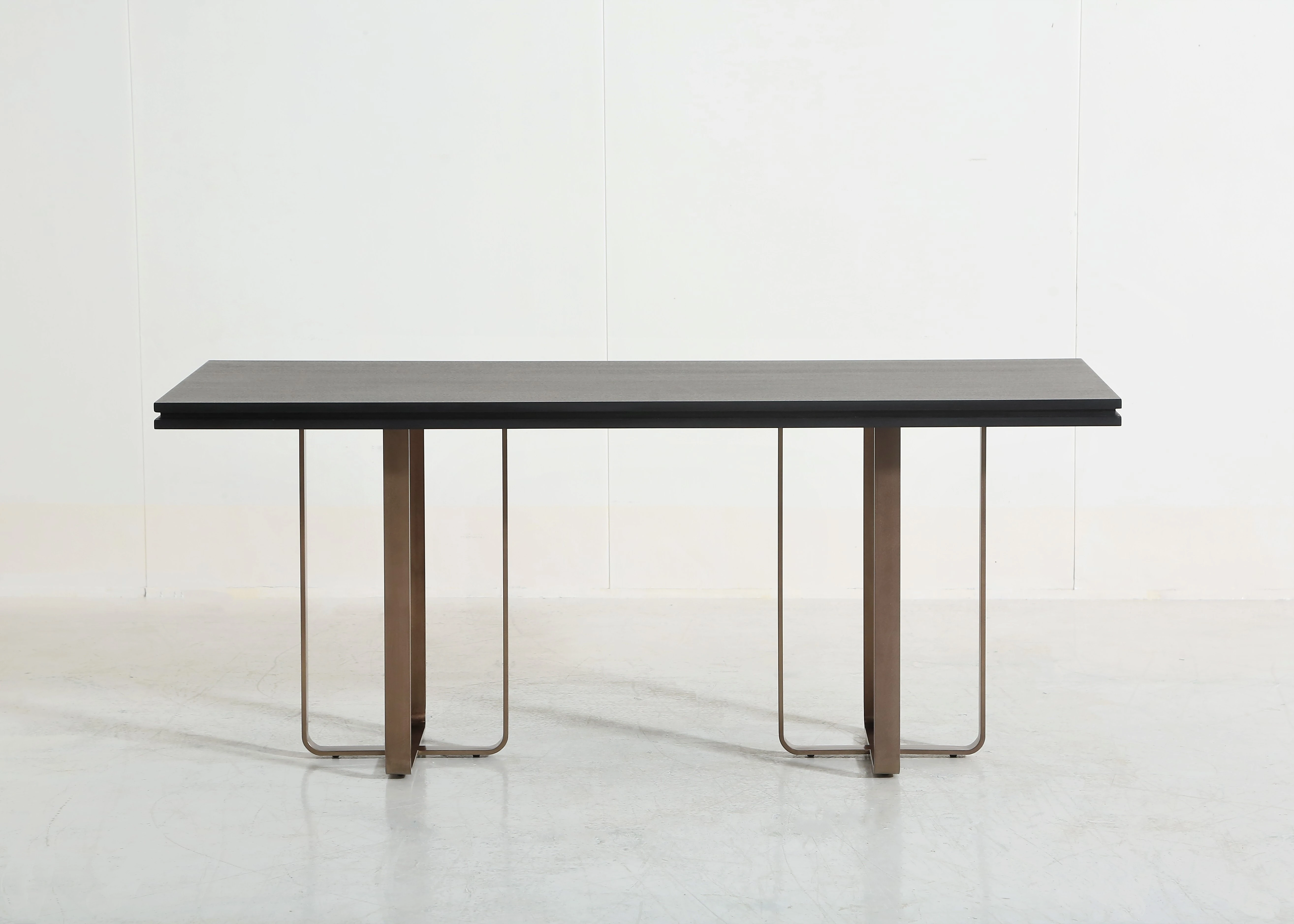 recycled pine Home designer Rectangular metal legs sheet table modern simple for villa hotel homestay dining coffee area table