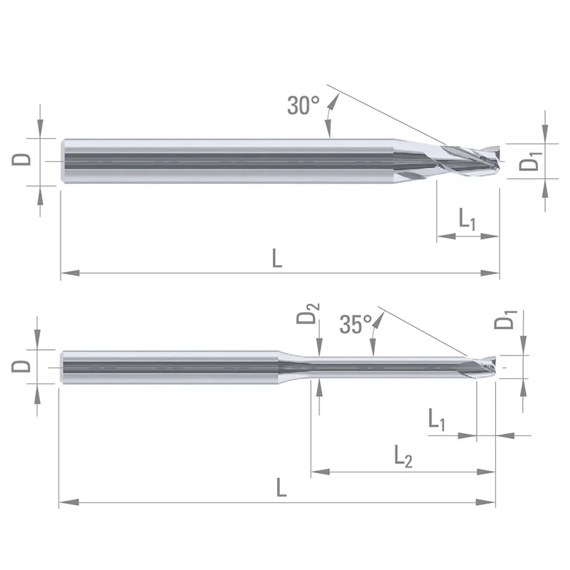 DIXI End Mills 3 Flute TiAlN coating coated milling cutters for general machining cnc machining tools